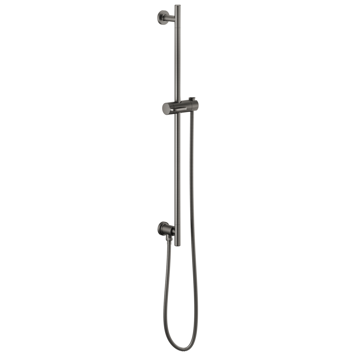 BRIZO Essential Shower Linear Round Slide Bar With Hose — Luxe Steel