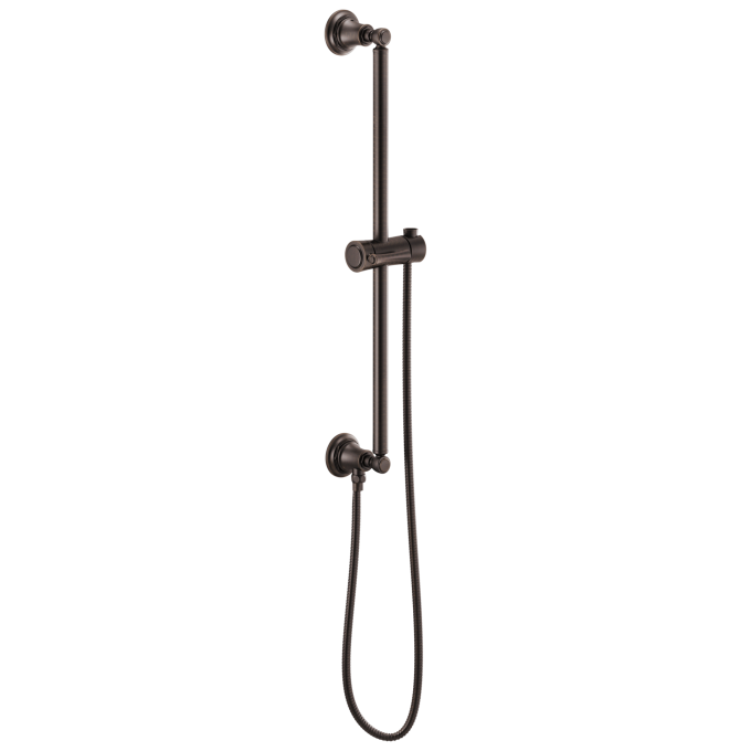 BRIZO Essential Shower Classic Round Slide Bar With Hose — Venetian Bronze