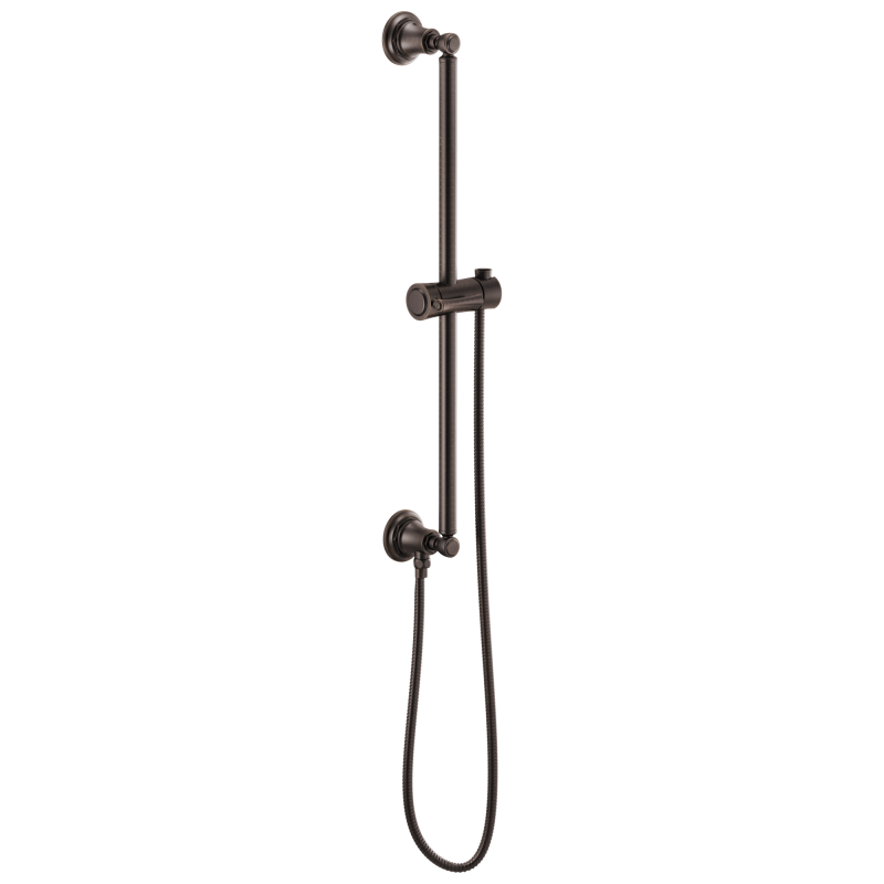 BRIZO Essential Shower Classic Round Slide Bar With Hose — Venetian Bronze