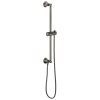 BRIZO Essential Shower Classic Round Slide Bar With Hose — Luxe Steel