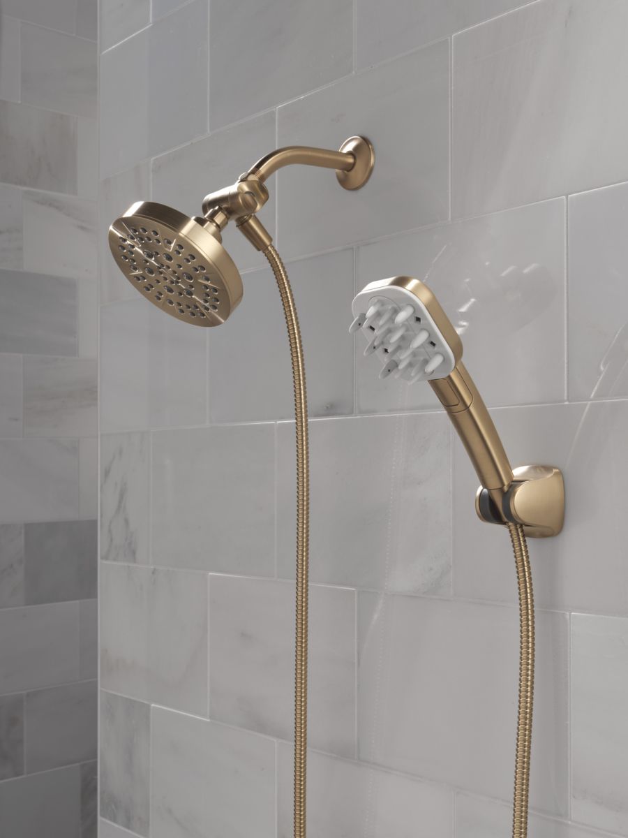 DELTA Universal Showering Components Detangling Shower Tool — Champagne Bronze