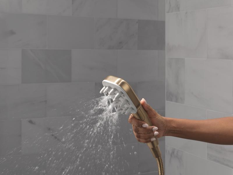 DELTA Universal Showering Components Detangling Shower Tool — Champagne Bronze