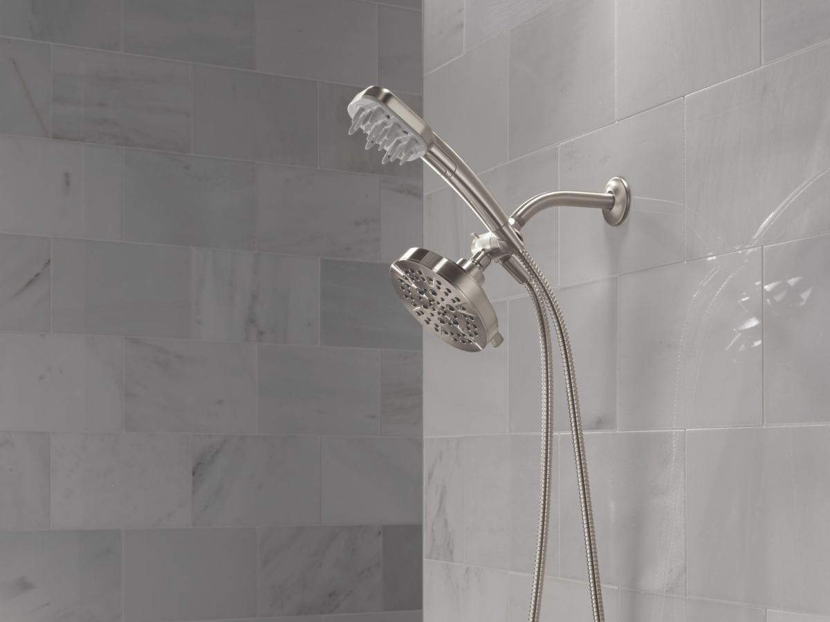 DELTA Universal Showering Components Detangling Shower Tool — Spotshield Brushed Nickel
