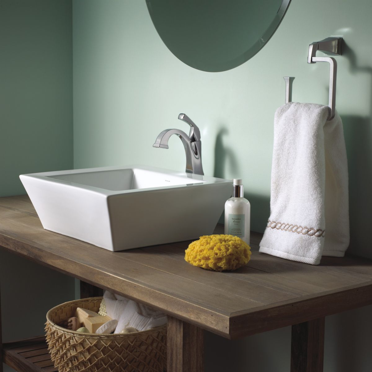 DELTA Dryden Single Handle Vessel Bathroom Faucet — Chrome