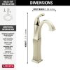 DELTA Dryden Single Handle Vessel Bathroom Faucet — Polished Nickel