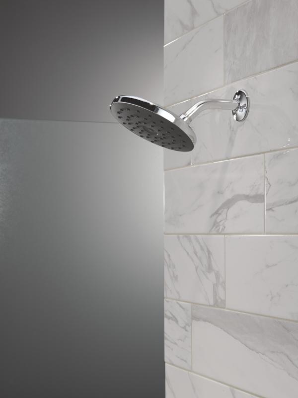 DELTA Universal Showering Components PivotPro Raincan Shower Head with TouchClean Spray Face — Chrome