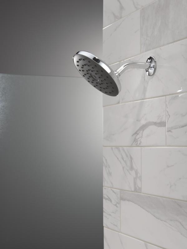 DELTA Universal Showering Components PivotPro Raincan Shower Head with TouchClean Spray Face — Chrome