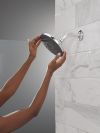 DELTA Universal Showering Components PivotPro Raincan Shower Head with TouchClean Spray Face — Chrome