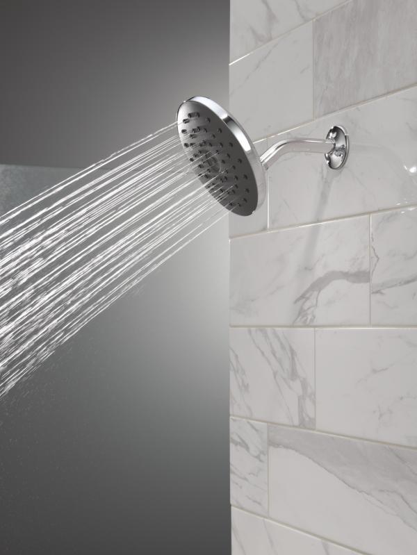 DELTA Universal Showering Components PivotPro Raincan Shower Head with TouchClean Spray Face — Chrome
