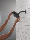 DELTA Universal Showering Components PivotPro Raincan Shower Head with TouchClean Spray Face — Matte Black