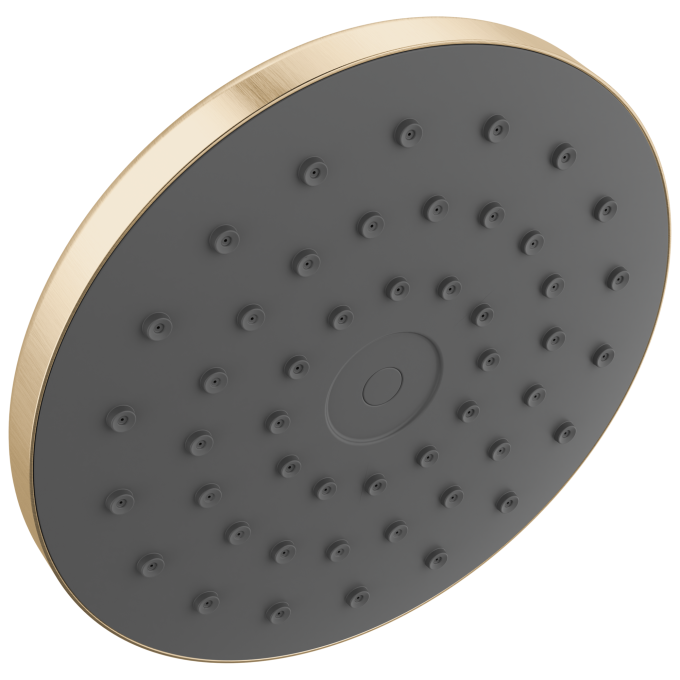 DELTA Universal Showering Components PivotPro Raincan Shower Head with TouchClean Spray Face — Champagne Bronze