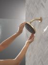 DELTA Universal Showering Components PivotPro Raincan Shower Head with TouchClean Spray Face — Champagne Bronze