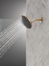 DELTA Universal Showering Components PivotPro Raincan Shower Head with TouchClean Spray Face — Champagne Bronze