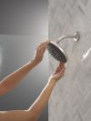 DELTA Universal Showering Components PivotPro Raincan Shower Head with TouchClean Spray Face — Spotshield Brushed Nickel
