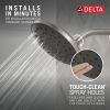 DELTA Universal Showering Components PivotPro Raincan Shower Head with TouchClean Spray Face — Spotshield Brushed Nickel