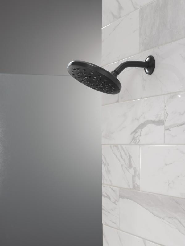 DELTA Universal Showering Components PivotPro Raincan Shower Head — Matte Black