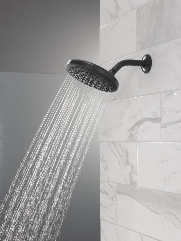 DELTA Universal Showering Components PivotPro Raincan Shower Head — Matte Black