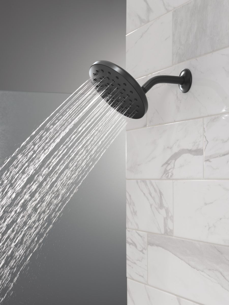 DELTA Universal Showering Components PivotPro Raincan Shower Head — Matte Black