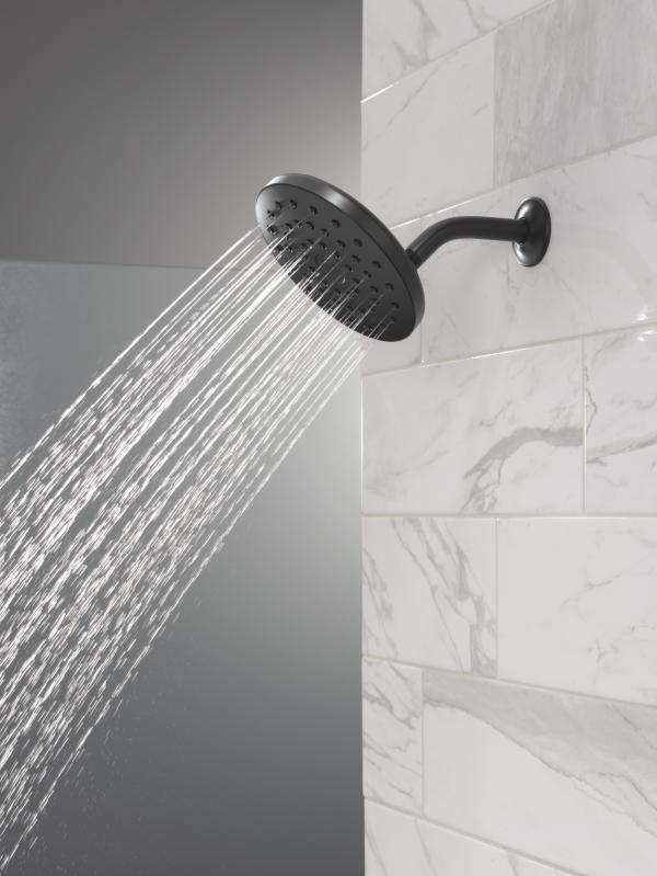 DELTA Universal Showering Components PivotPro Raincan Shower Head — Matte Black