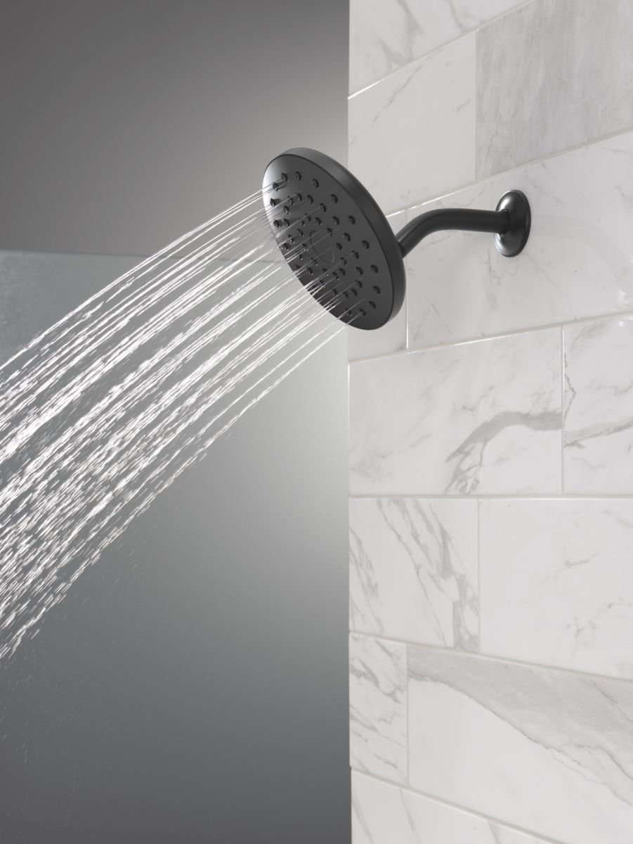 DELTA Universal Showering Components PivotPro Raincan Shower Head — Matte Black
