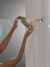 DELTA Universal Showering Components PivotPro Raincan Shower Head — Champagne Bronze