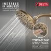 DELTA Universal Showering Components PivotPro Raincan Shower Head — Champagne Bronze