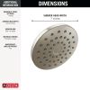 DELTA Universal Showering Components PivotPro Raincan Shower Head — Spotshield Brushed Nickel