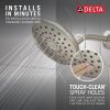 DELTA Universal Showering Components PivotPro Raincan Shower Head — Spotshield Brushed Nickel