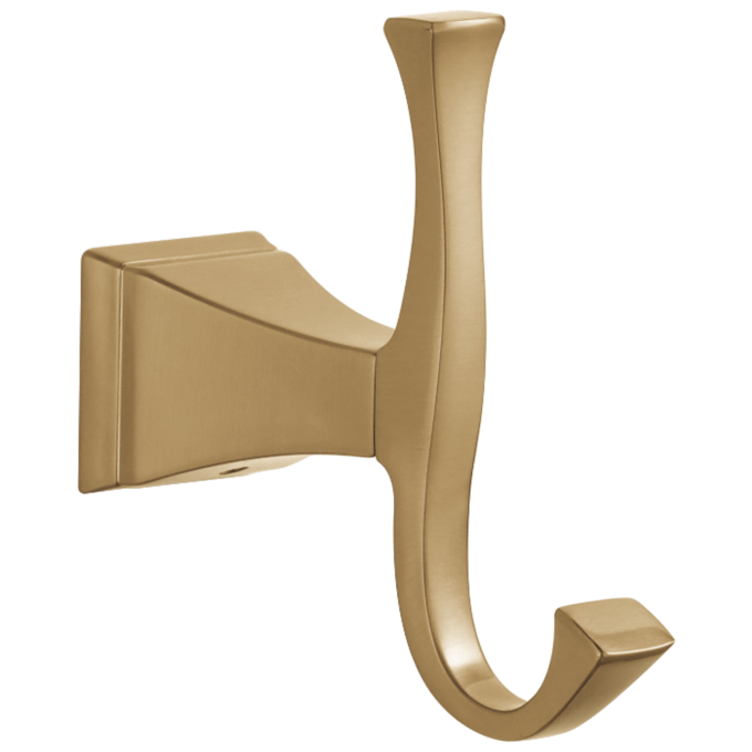 DELTA Dryden Double Robe Hook — Champagne Bronze