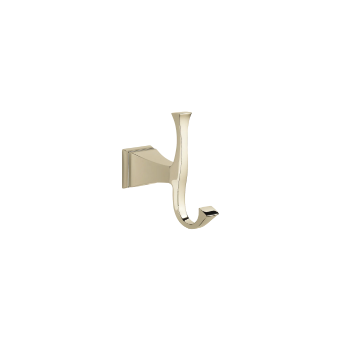 DELTA Dryden Double Robe Hook — Polished Nickel