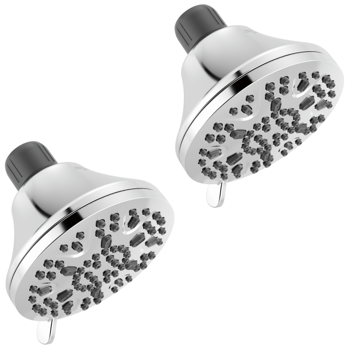 DELTA Universal Showering Components 3-Setting Shower Head, 2-Pack — Chrome