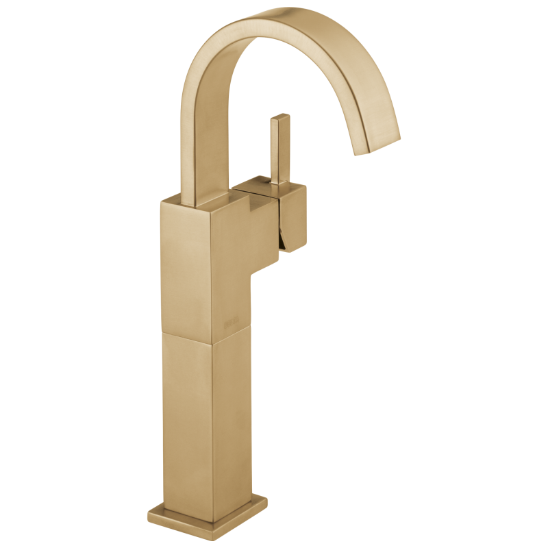 DELTA Vero Single Handle Vessel Bathroom Faucet — Champagne Bronze