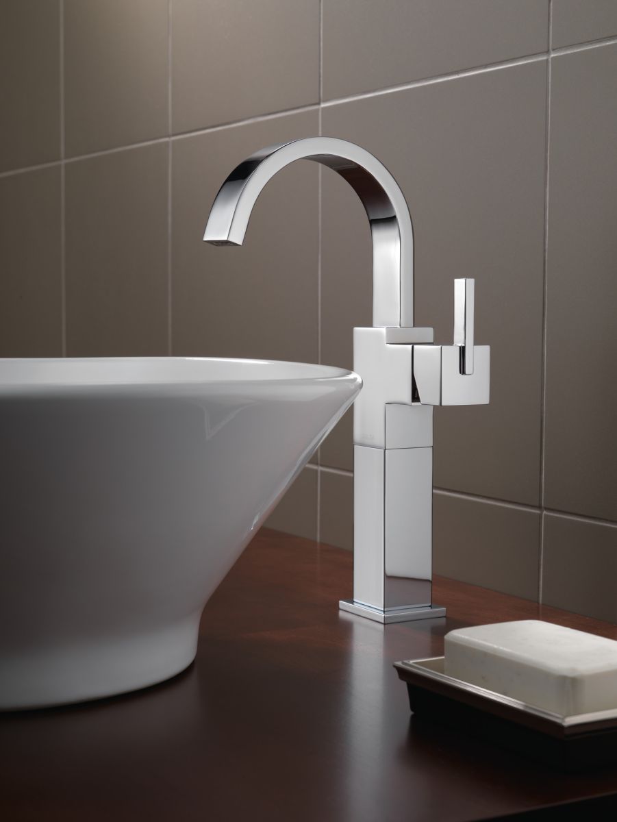 DELTA Vero Single Handle Vessel Bathroom Faucet — Chrome