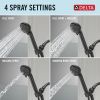 DELTA Universal Showering Components 4-Setting Hand Shower — Matte Black