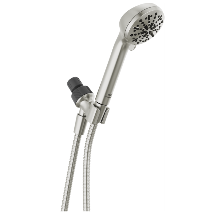 DELTA Universal Showering Components 4-Setting Hand Shower — Spotshield Brushed Nickel