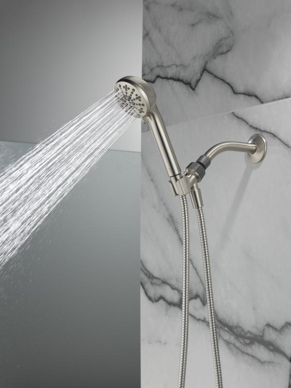 DELTA Universal Showering Components 4-Setting Hand Shower — Spotshield Brushed Nickel