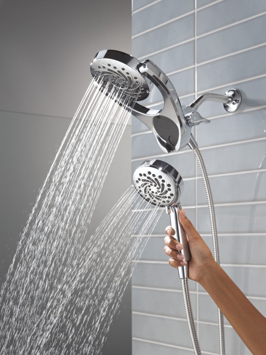 DELTA Universal Showering Components 5-Setting HydroRain with ProClean — Chrome
