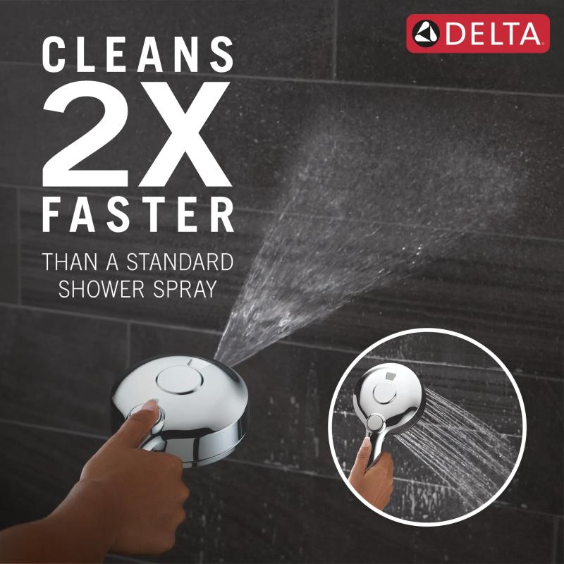 DELTA Universal Showering Components 5-Setting HydroRain with ProClean — Chrome