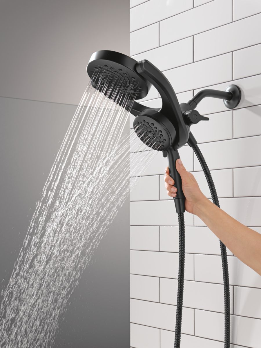 DELTA Universal Showering Components 5-Setting HydroRain with ProClean — Matte Black