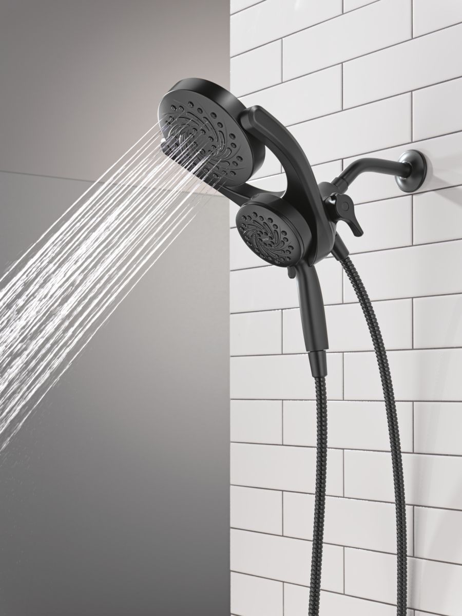 DELTA Universal Showering Components 5-Setting HydroRain with ProClean — Matte Black