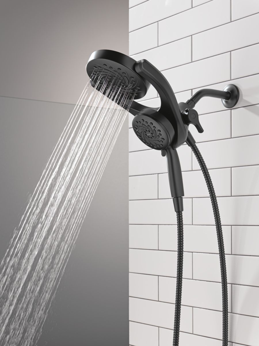 DELTA Universal Showering Components 5-Setting HydroRain with ProClean — Matte Black