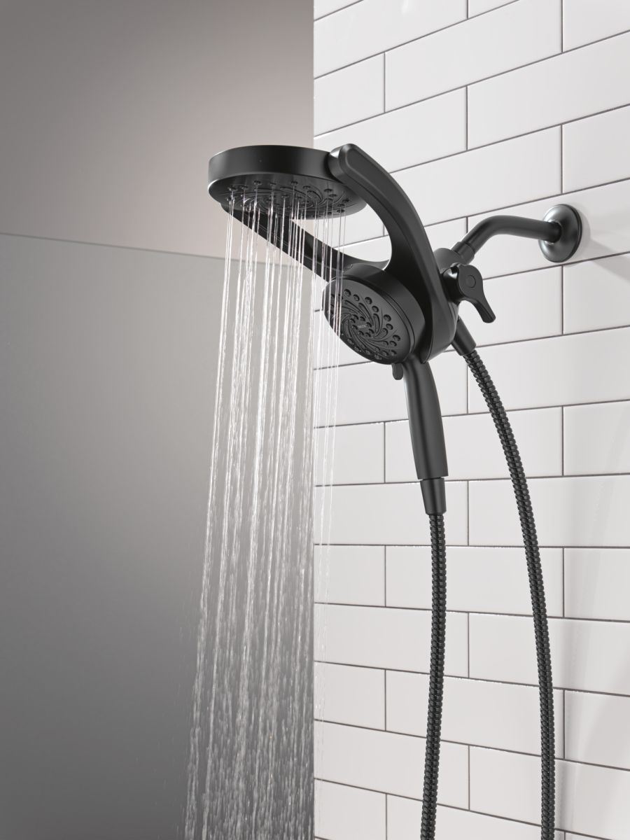 DELTA Universal Showering Components 5-Setting HydroRain with ProClean — Matte Black