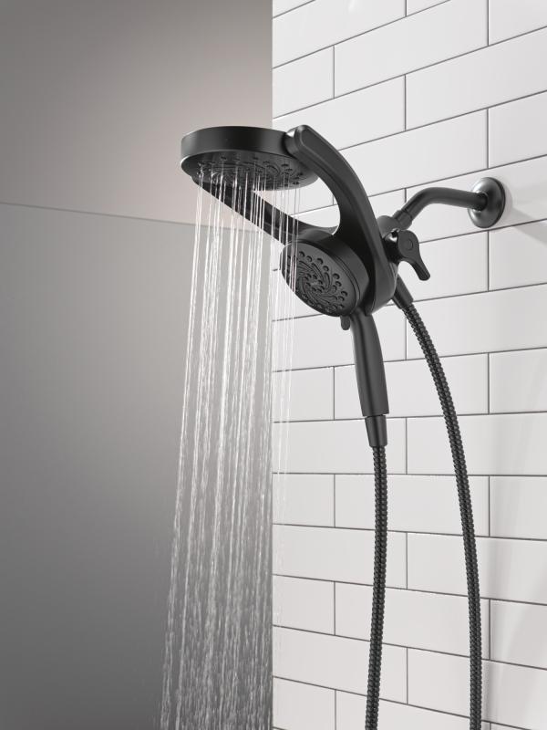 DELTA Universal Showering Components 5-Setting HydroRain with ProClean — Matte Black