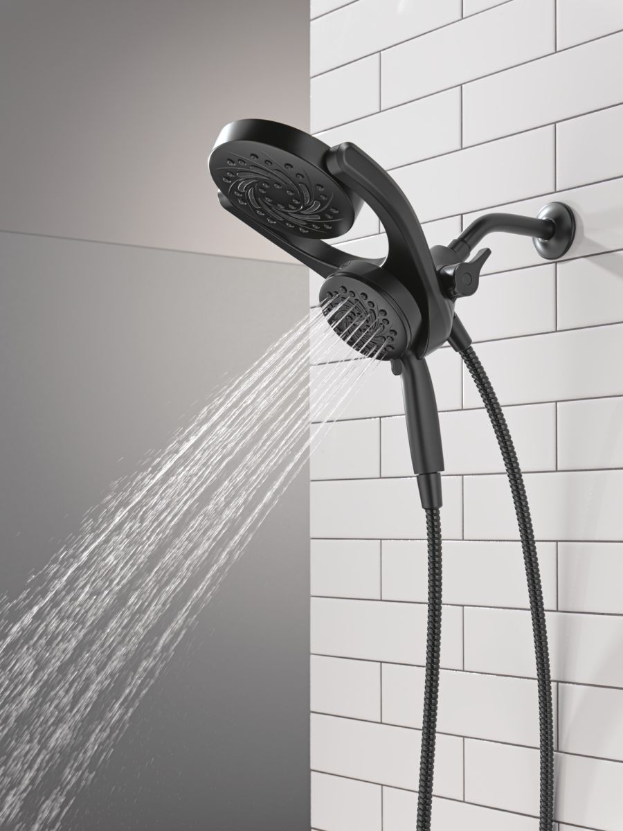 DELTA Universal Showering Components 5-Setting HydroRain with ProClean — Matte Black