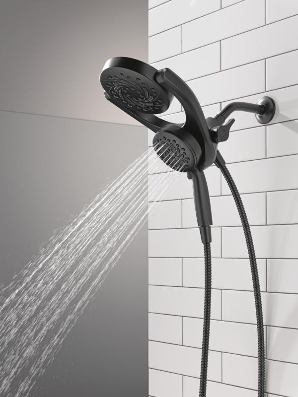 DELTA Universal Showering Components 5-Setting HydroRain with ProClean — Matte Black