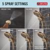 DELTA Universal Showering Components 5-Setting HydroRain with ProClean — Champagne Bronze