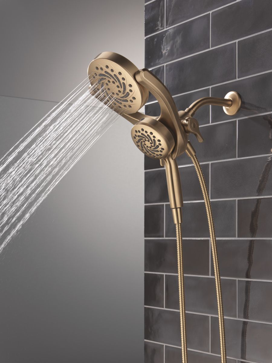 DELTA Universal Showering Components 5-Setting HydroRain with ProClean — Champagne Bronze
