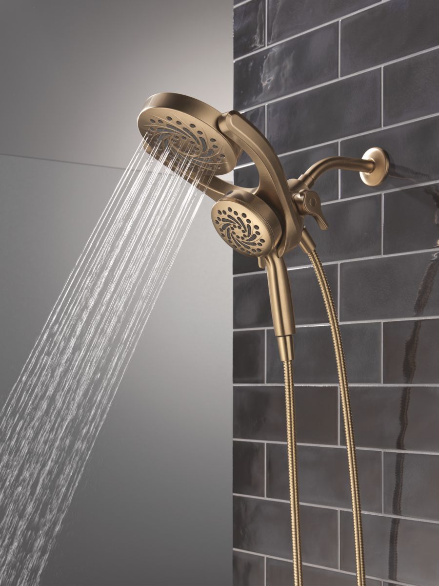 DELTA Universal Showering Components 5-Setting HydroRain with ProClean — Champagne Bronze