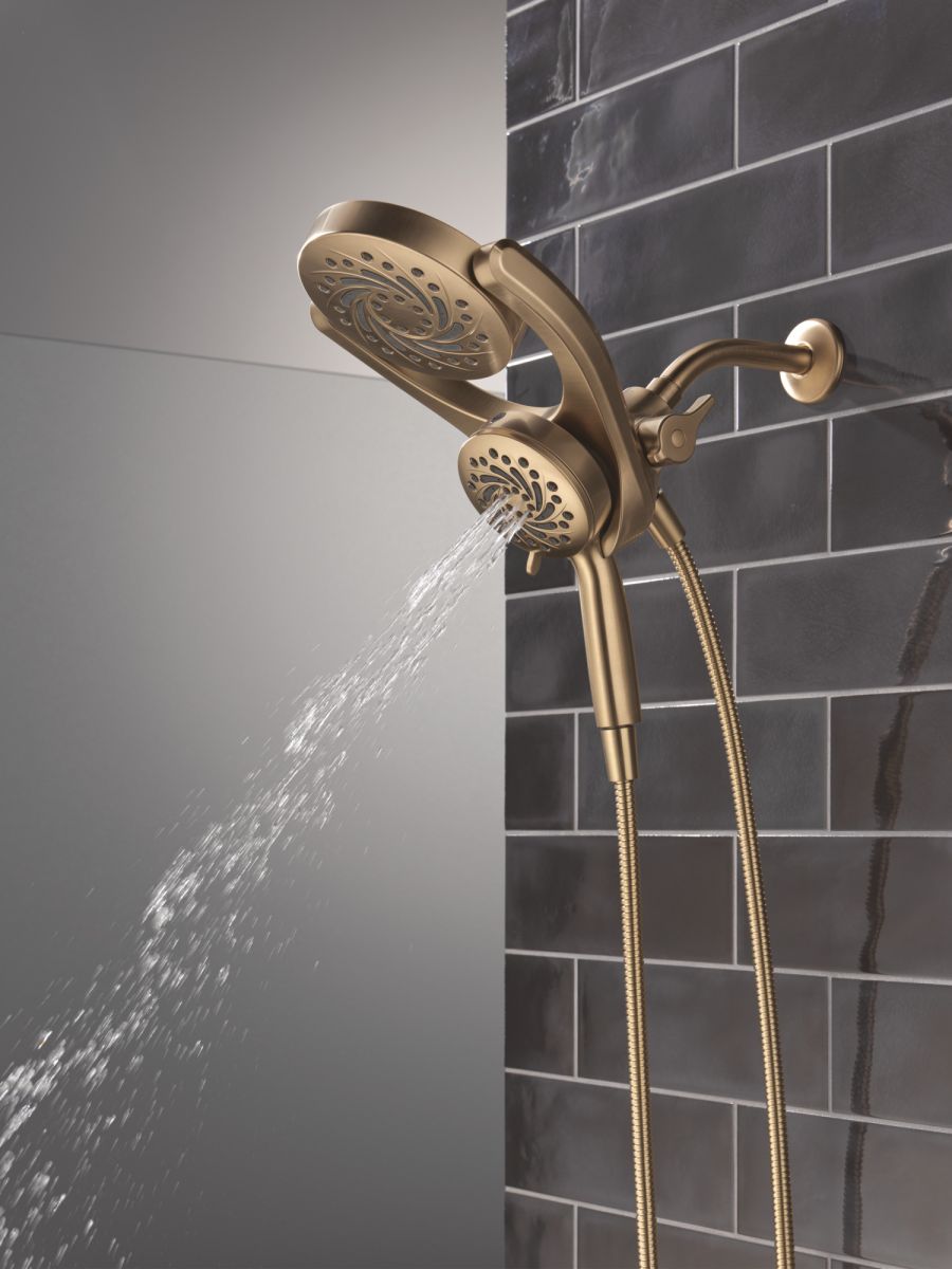 DELTA Universal Showering Components 5-Setting HydroRain with ProClean — Champagne Bronze