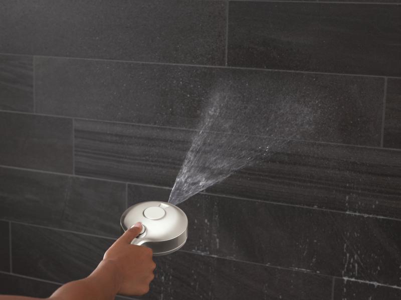 DELTA Universal Showering Components 5-Setting HydroRain with ProClean — Spotshield Brushed Nickel